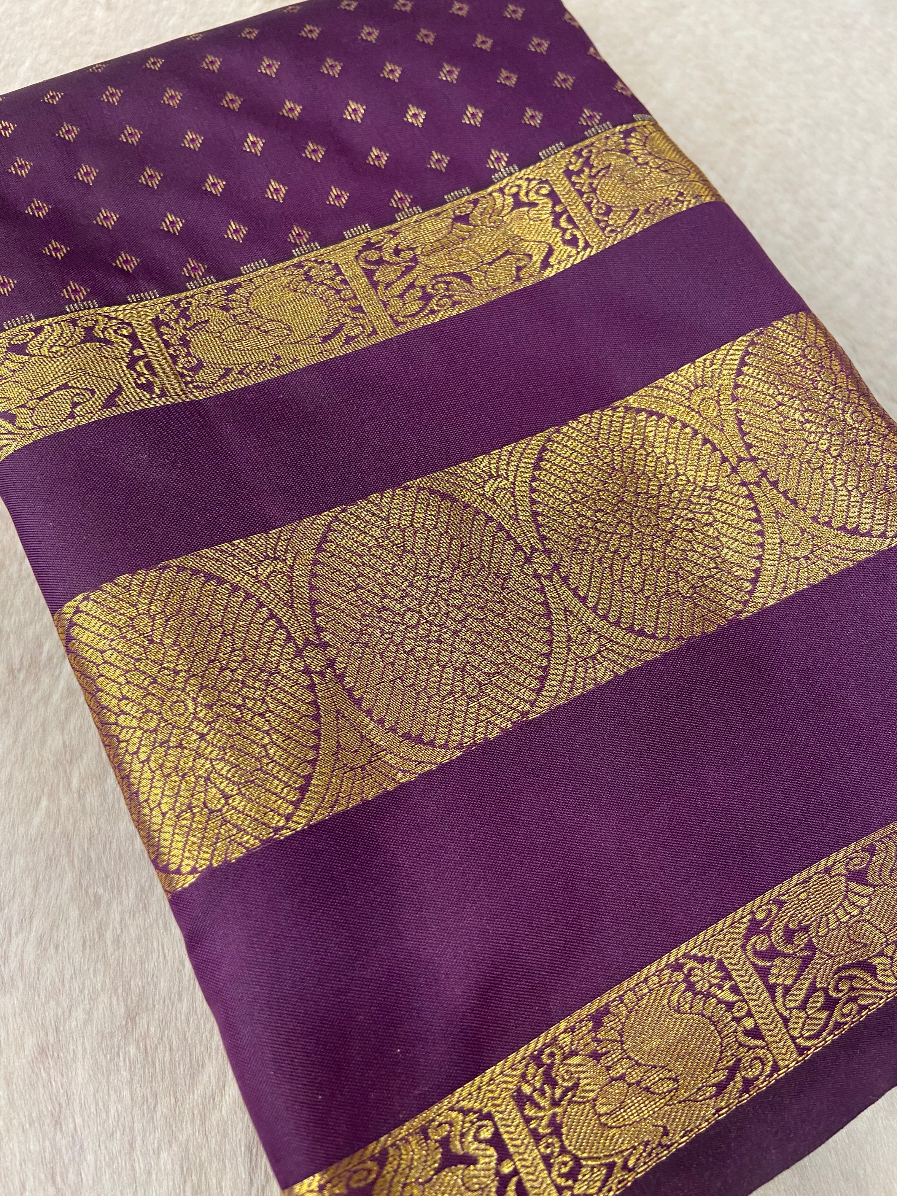 Premium Bridal Semi Kanchipuram Silk Saree - Kanjeevaram Silk Mandir