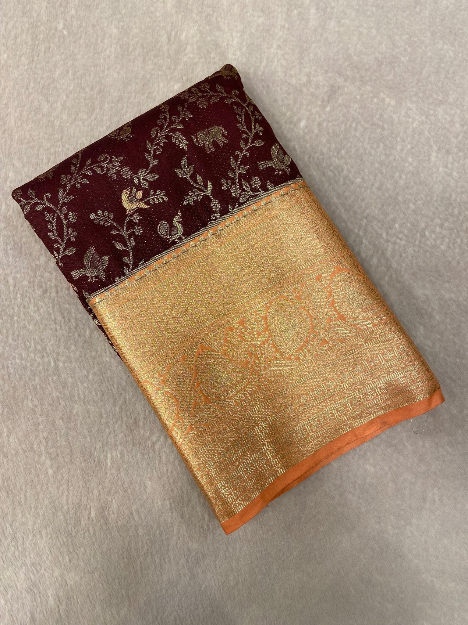 Premium Bridal Semi Kanchipuram Silk Saree - Kanjeevaram Silk Mandir