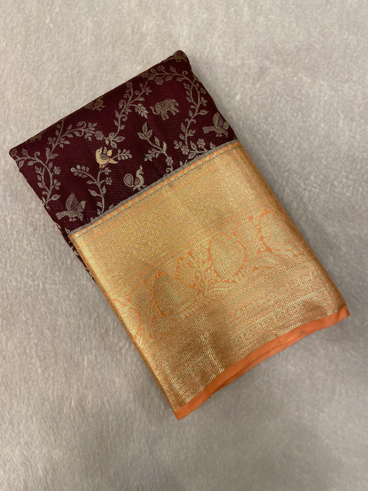 Premium Bridal Semi Kanchipuram Silk Saree - Kanjeevaram Silk Mandir