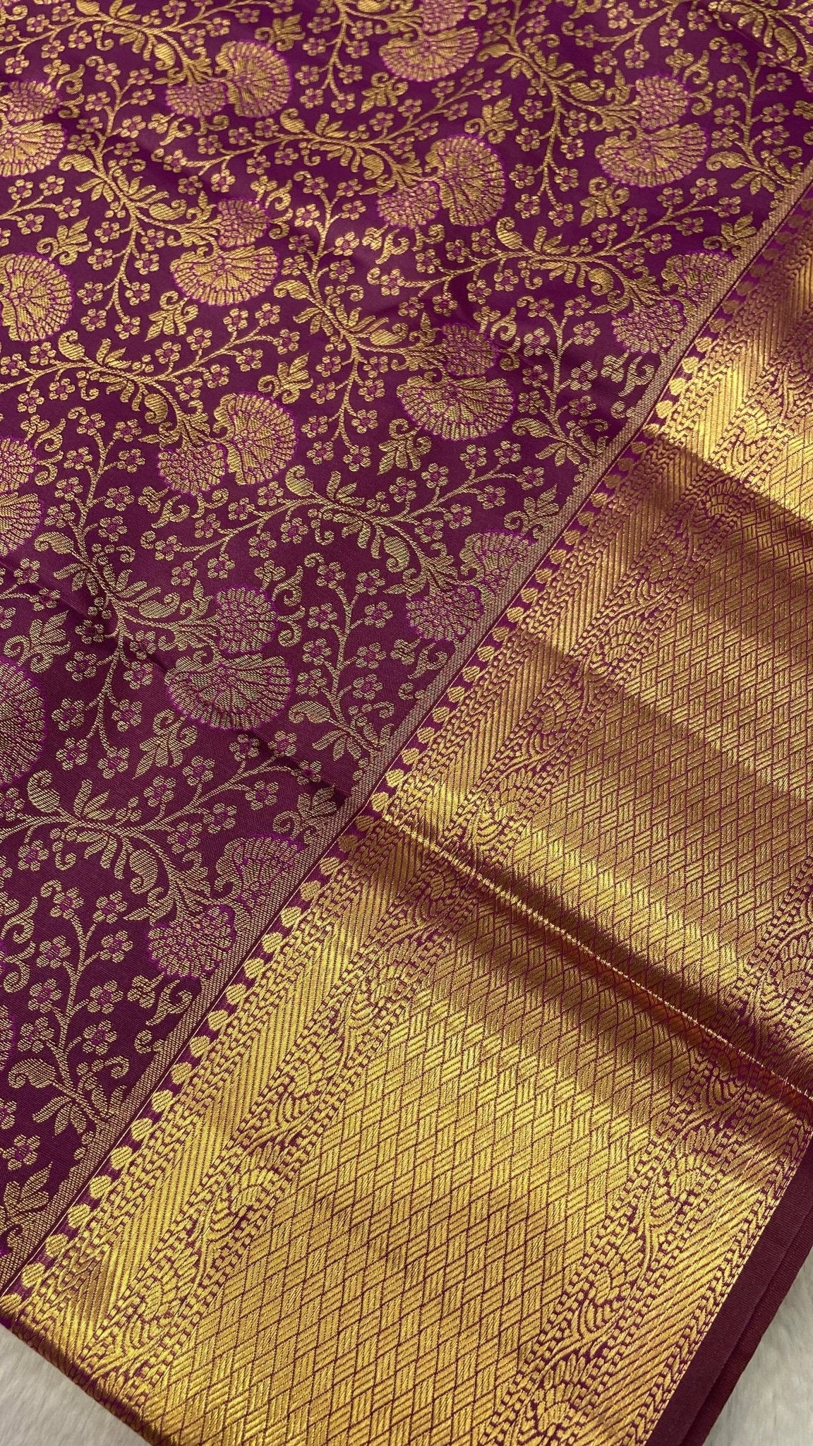 Premium Bridal Semi Kanchipuram Silk Saree - Kanjeevaram Silk Mandir