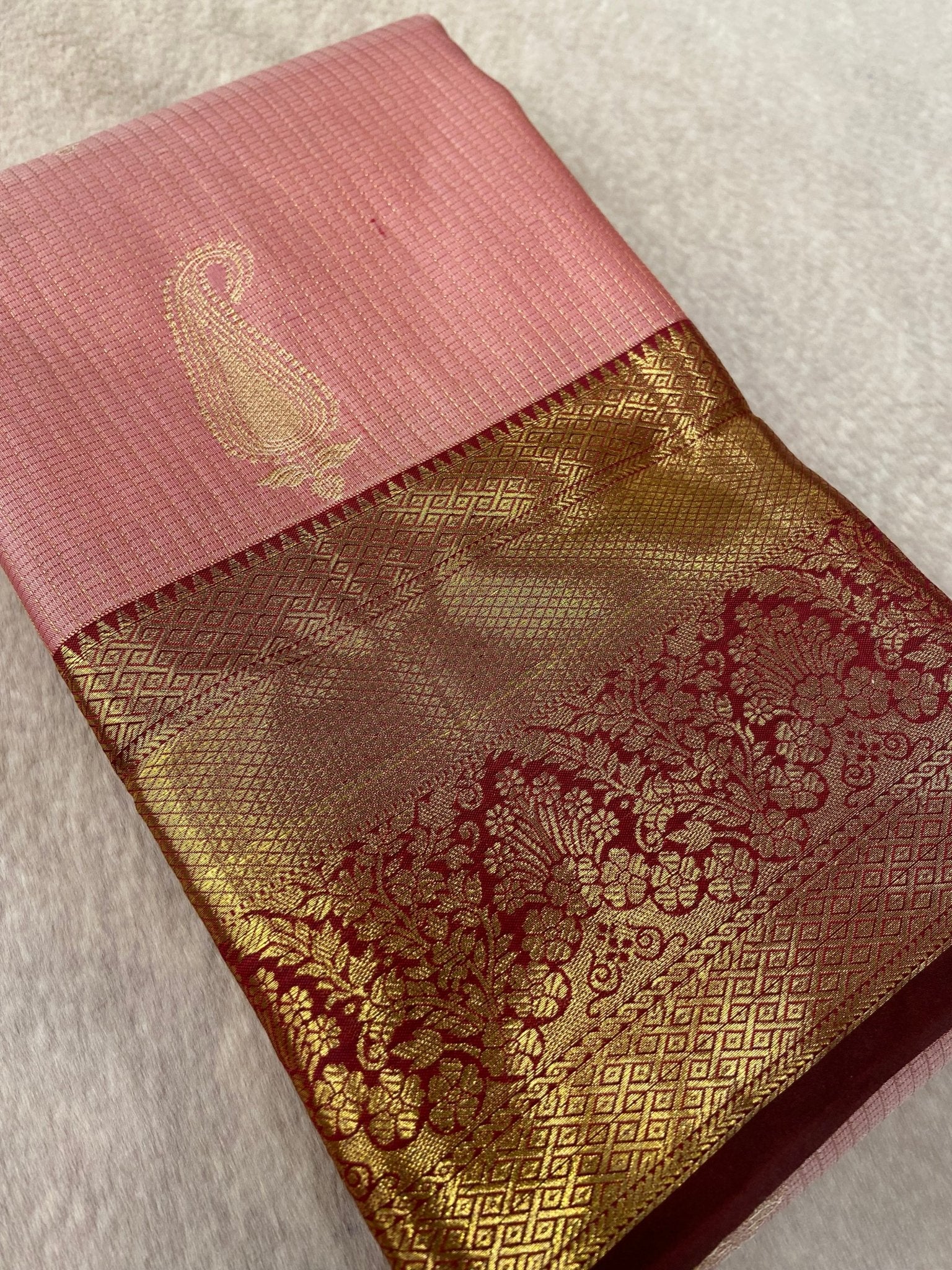 Premium Bridal Semi Kanchipuram Silk Saree - Kanjeevaram Silk Mandir