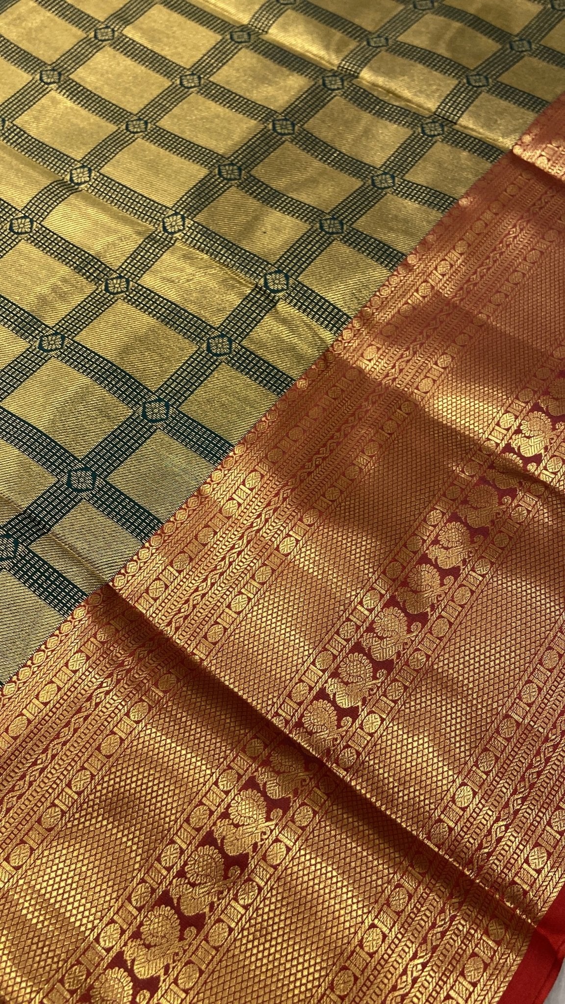 Premium Bridal Semi Kanchipuram Silk Saree - Kanjeevaram Silk Mandir