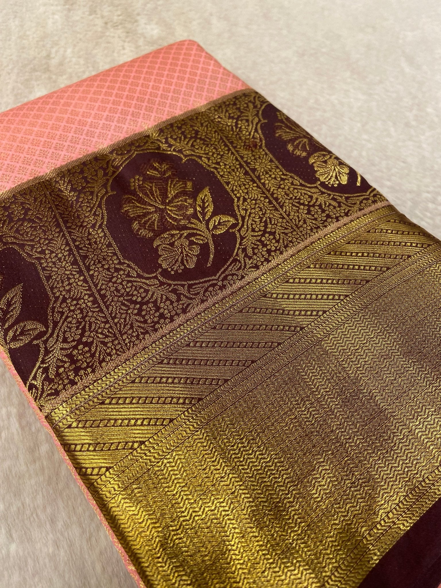 Premium Bridal Semi Kanchipuram Silk Saree - Kanjeevaram Silk Mandir