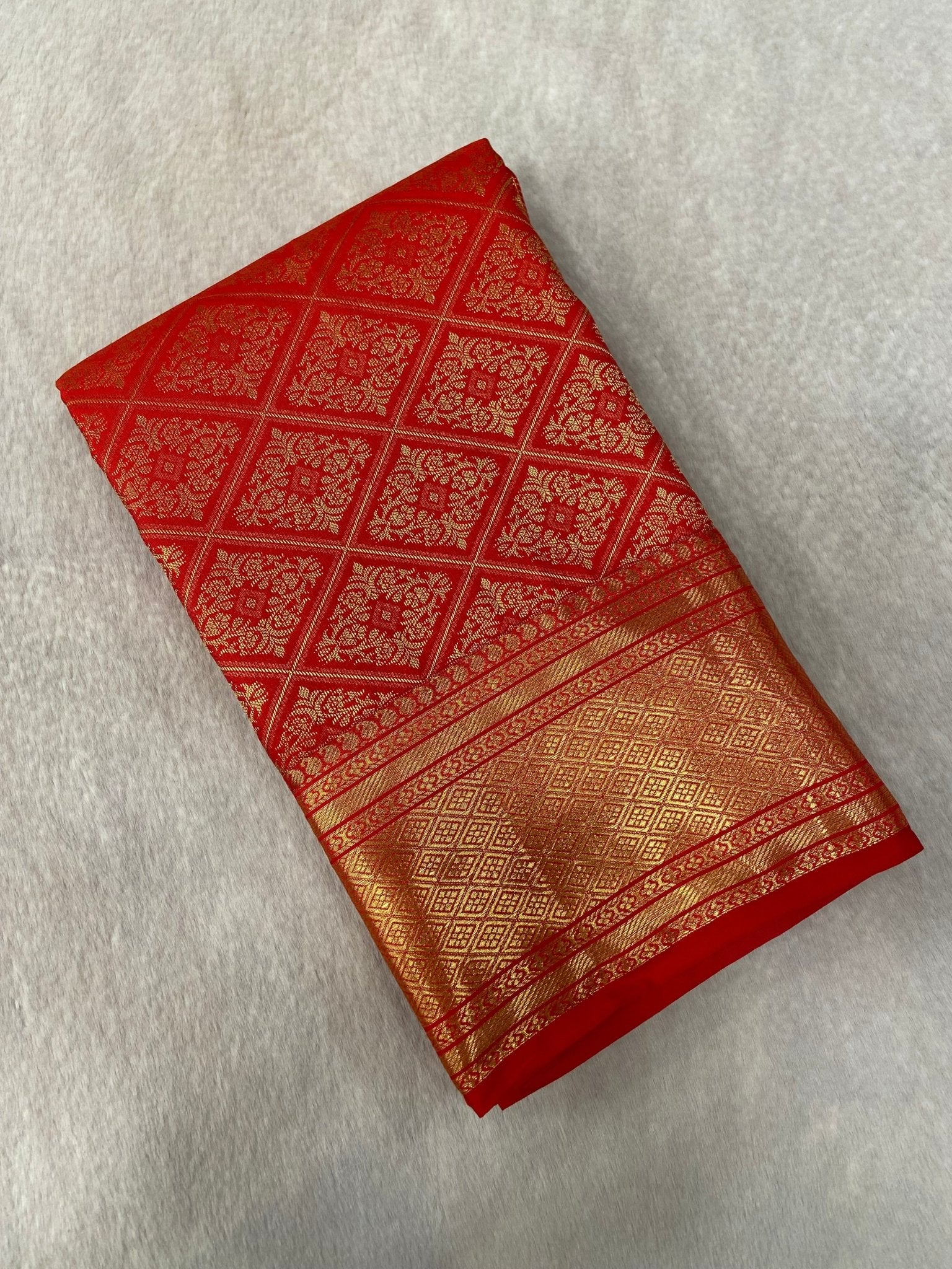 Premium Bridal Semi Kanchipuram Silk Saree - Kanjeevaram Silk Mandir