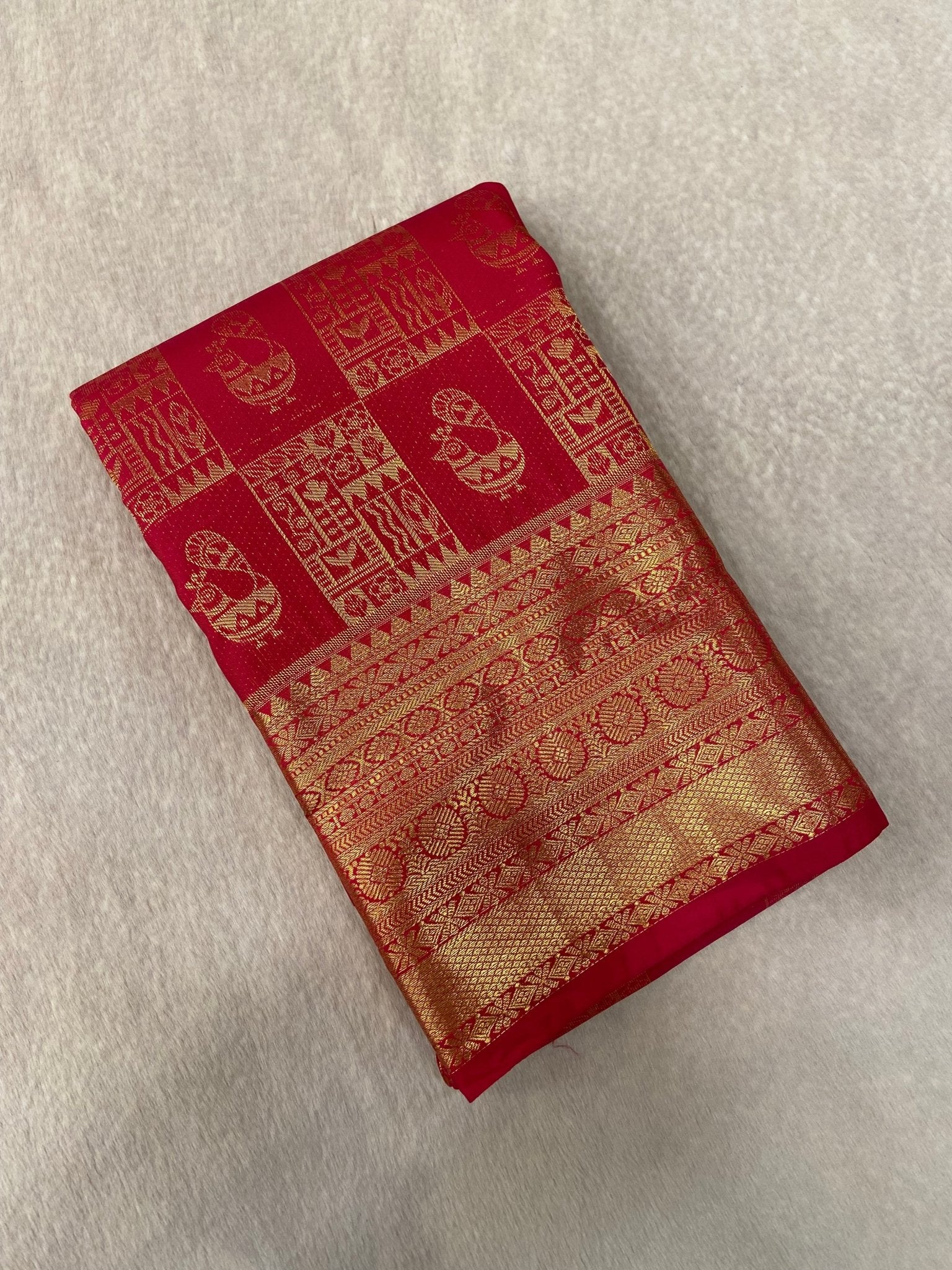 Premium Bridal Semi Kanchipuram Silk Saree - Kanjeevaram Silk Mandir