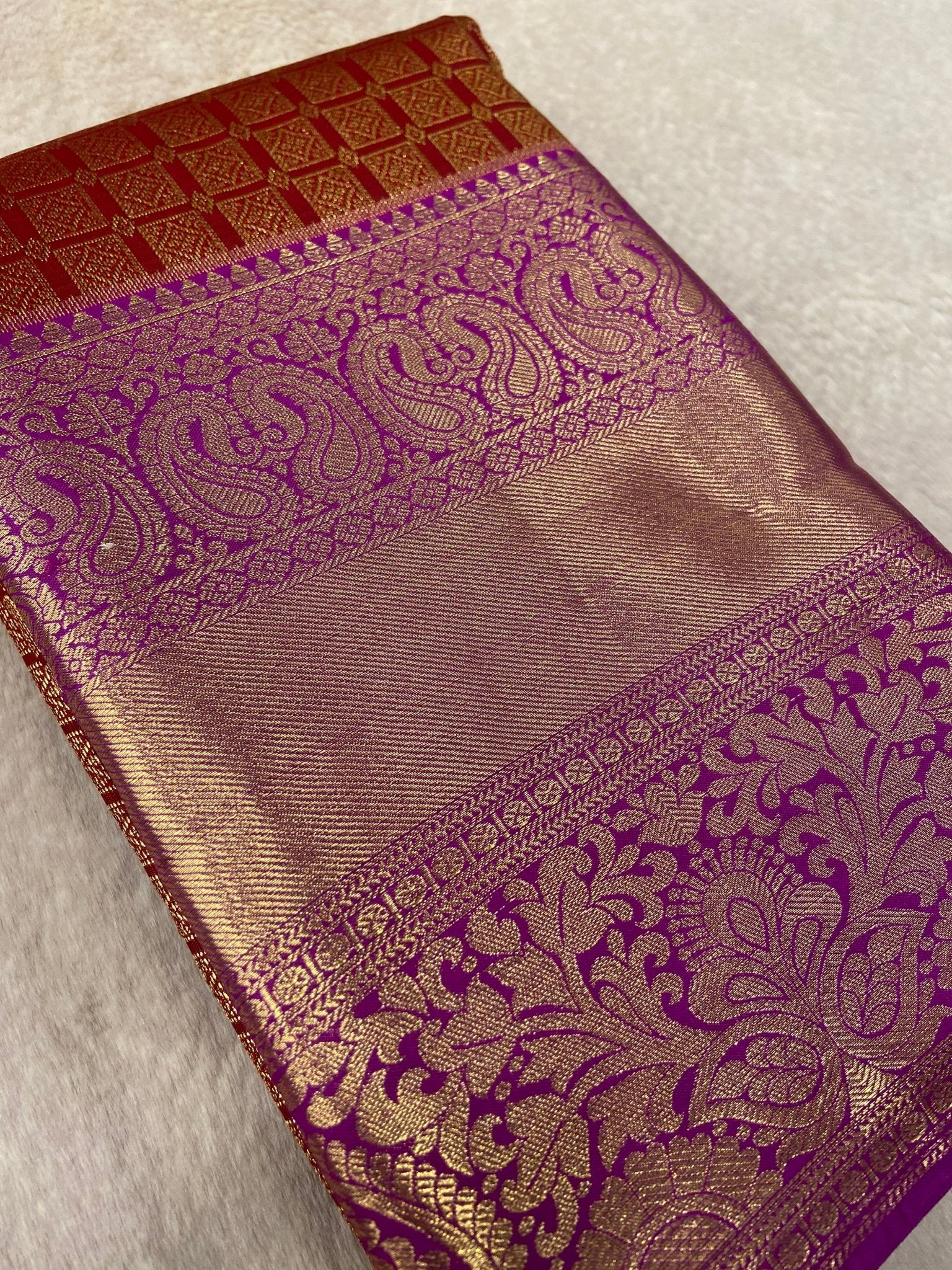 Premium Bridal Semi Kanchipuram Silk Saree - Kanjeevaram Silk Mandir