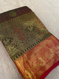 Premium Bridal Semi Kanchipuram Silk Saree - Kanjeevaram Silk Mandir