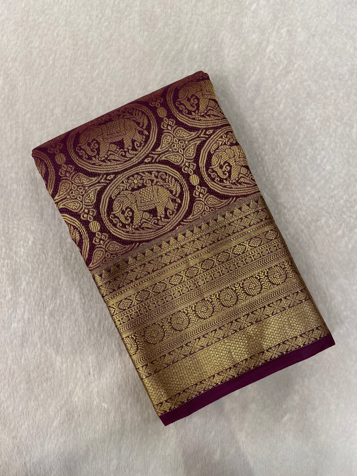 Premium Bridal Semi Kanchipuram Silk Saree - Kanjeevaram Silk Mandir