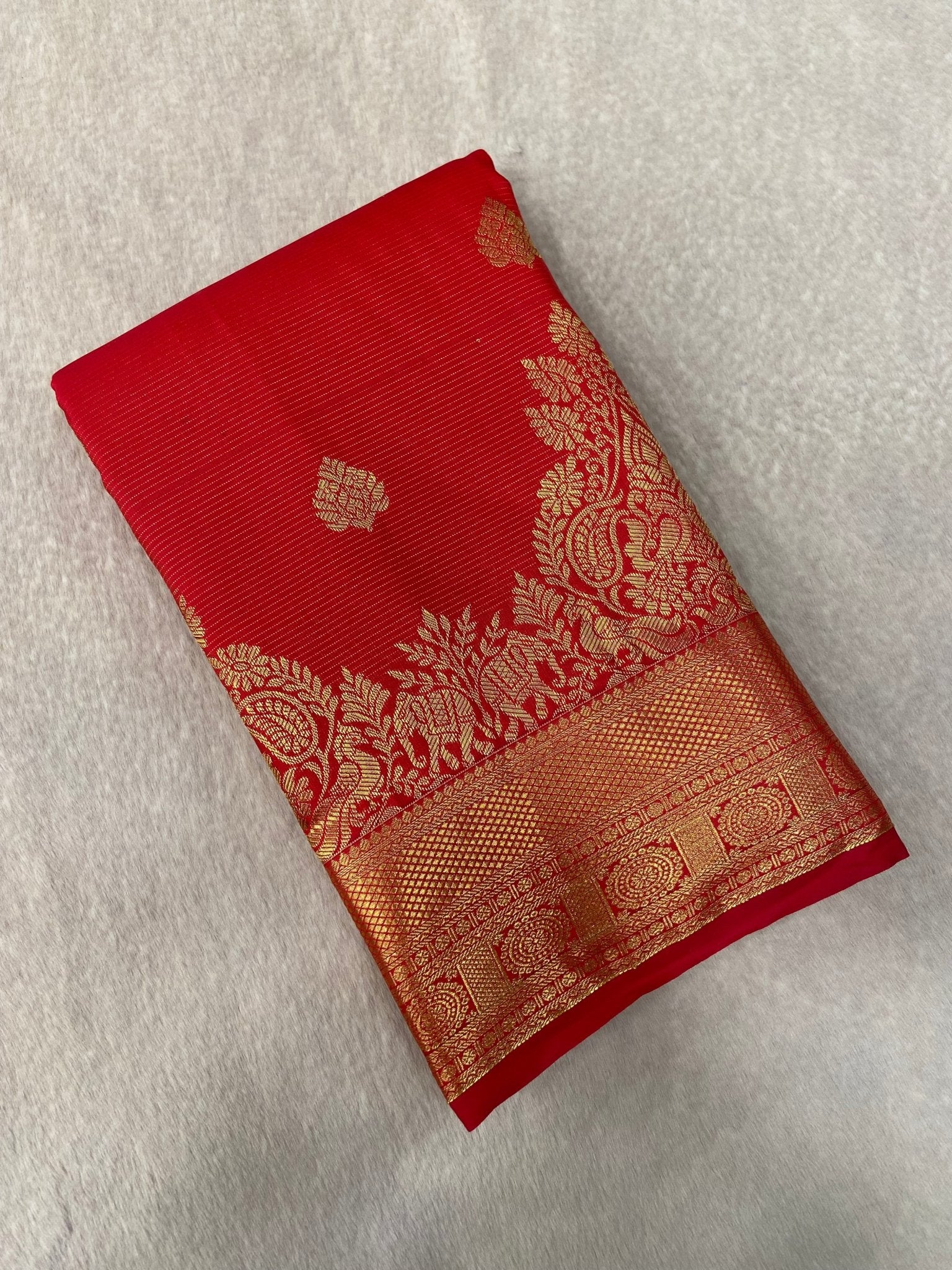 Premium Bridal Semi Kanchipuram Silk Saree - Kanjeevaram Silk Mandir