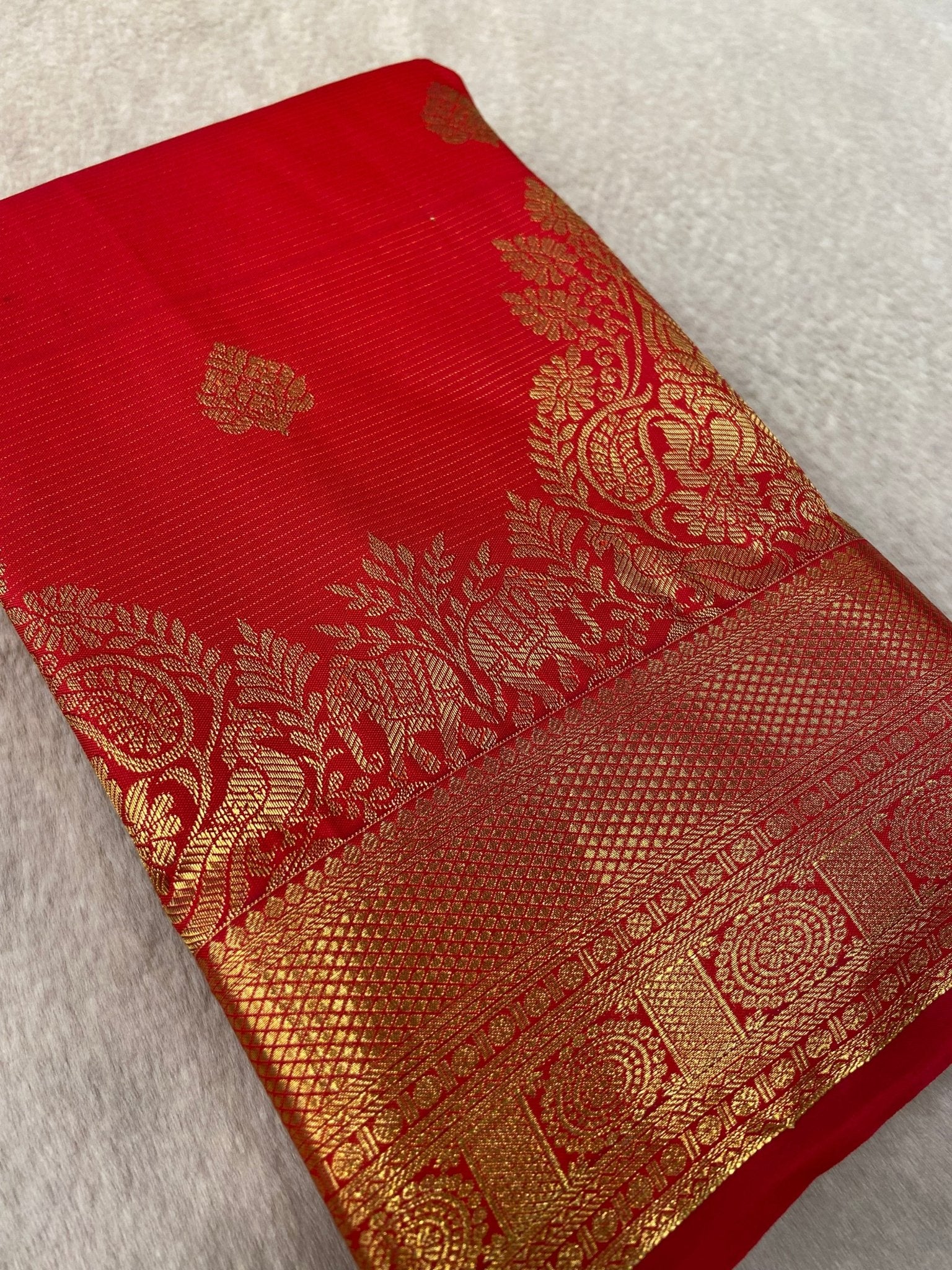 Premium Bridal Semi Kanchipuram Silk Saree - Kanjeevaram Silk Mandir