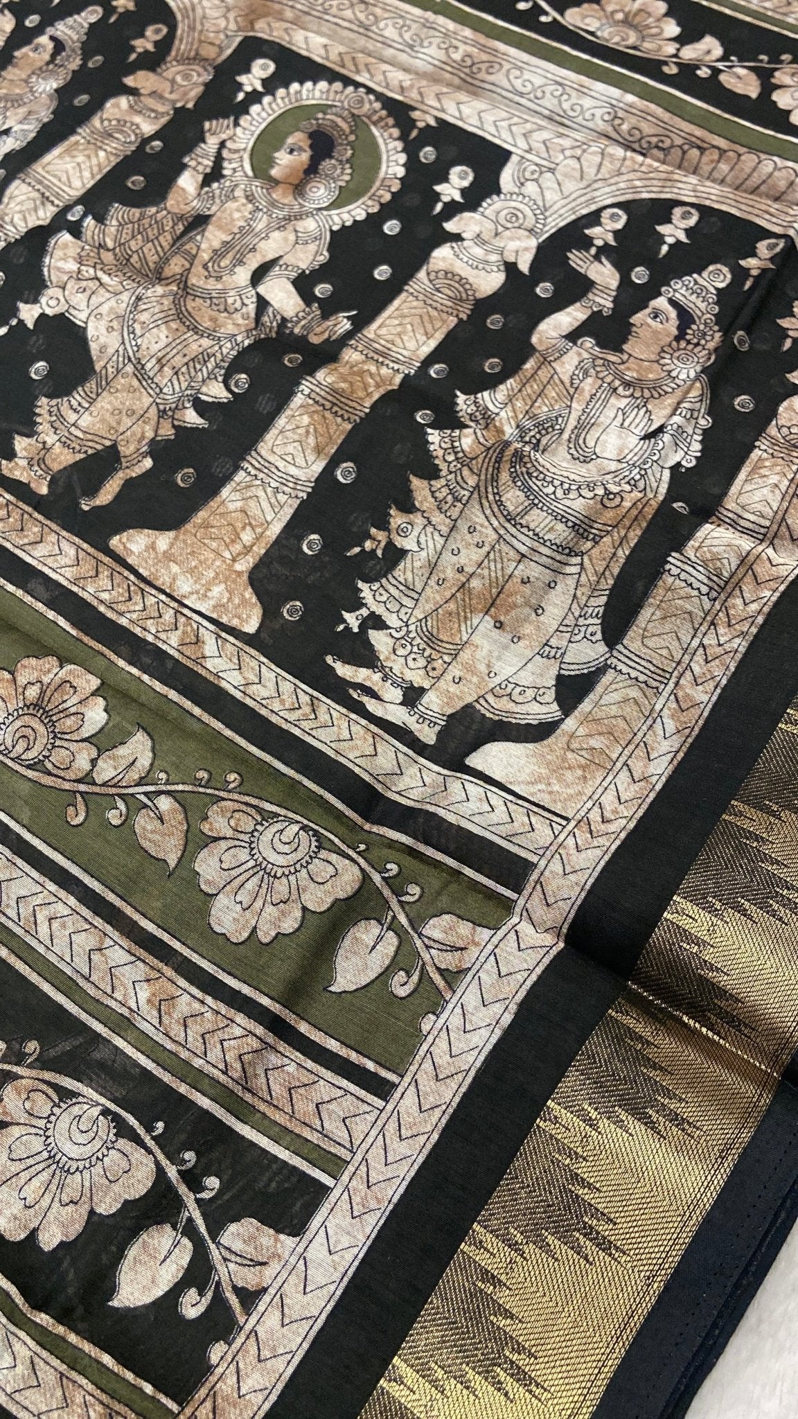 Premium Butter Cotton Saree 🌸💚 - Kanjeevaram Silk Mandir