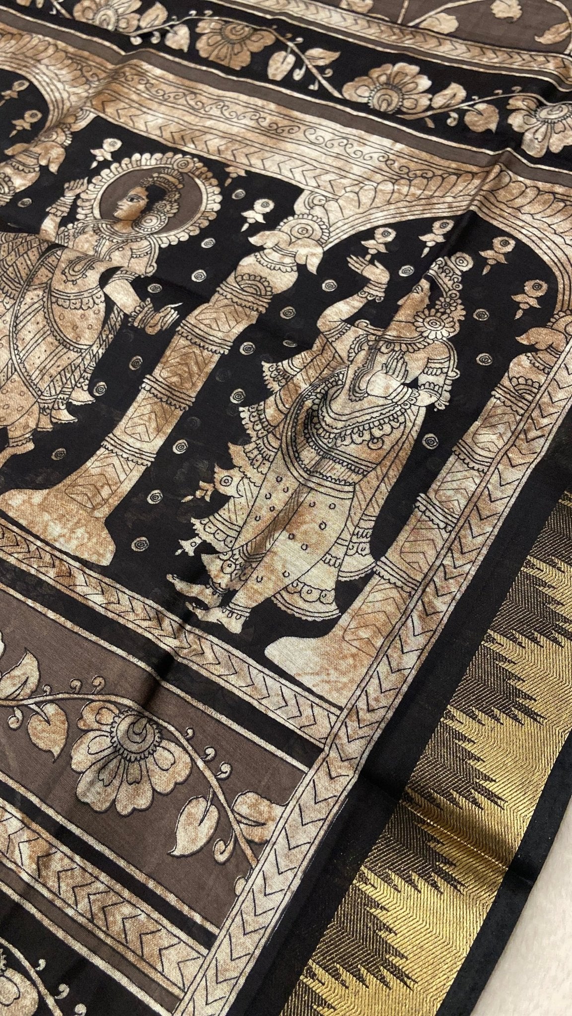 Premium Butter Cotton Saree🌸(grey) - Kanjeevaram Silk Mandir