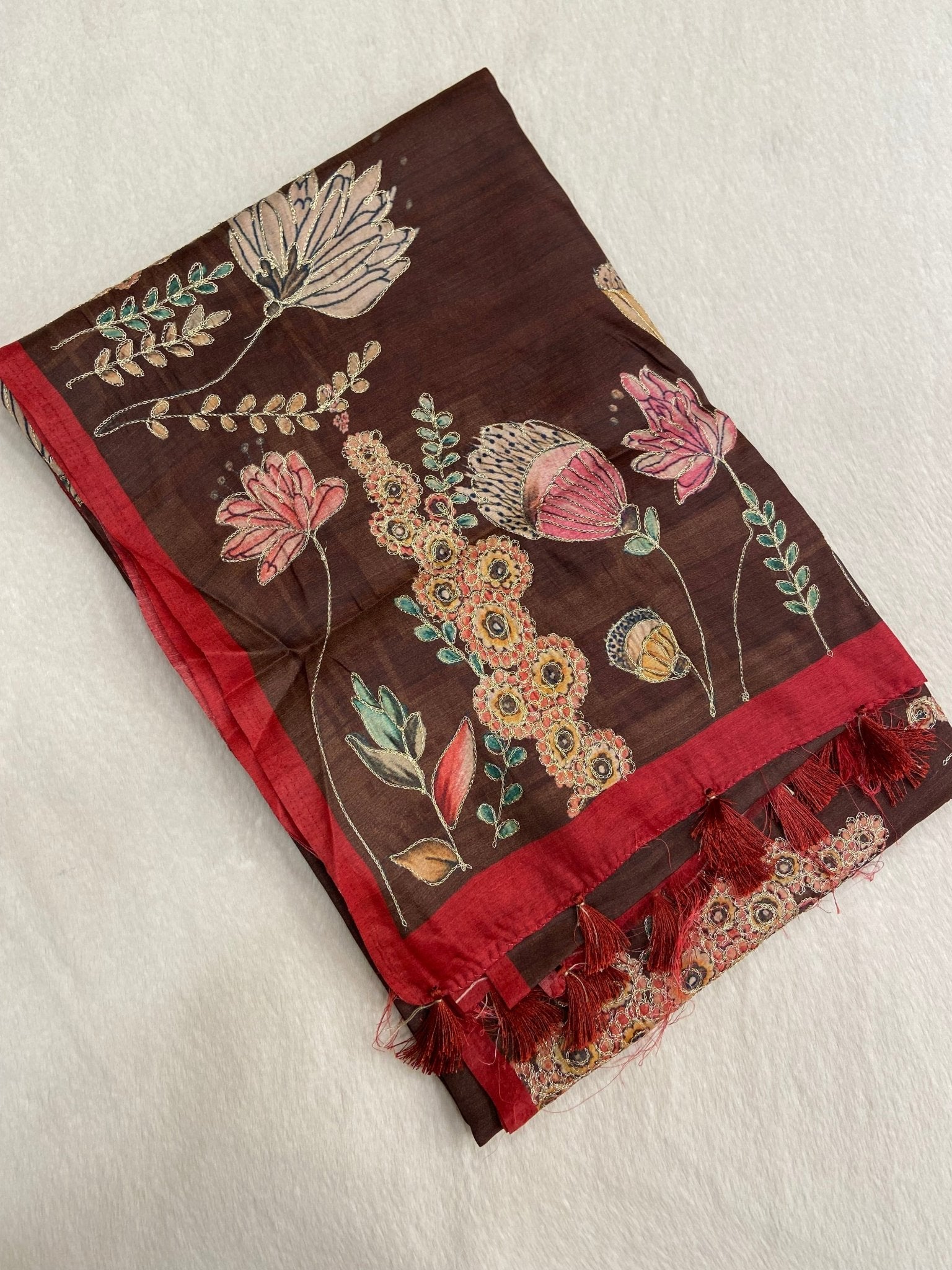 Premium Butter Silk Saree With Appliqué Zari - Kanjeevaram Silk Mandir