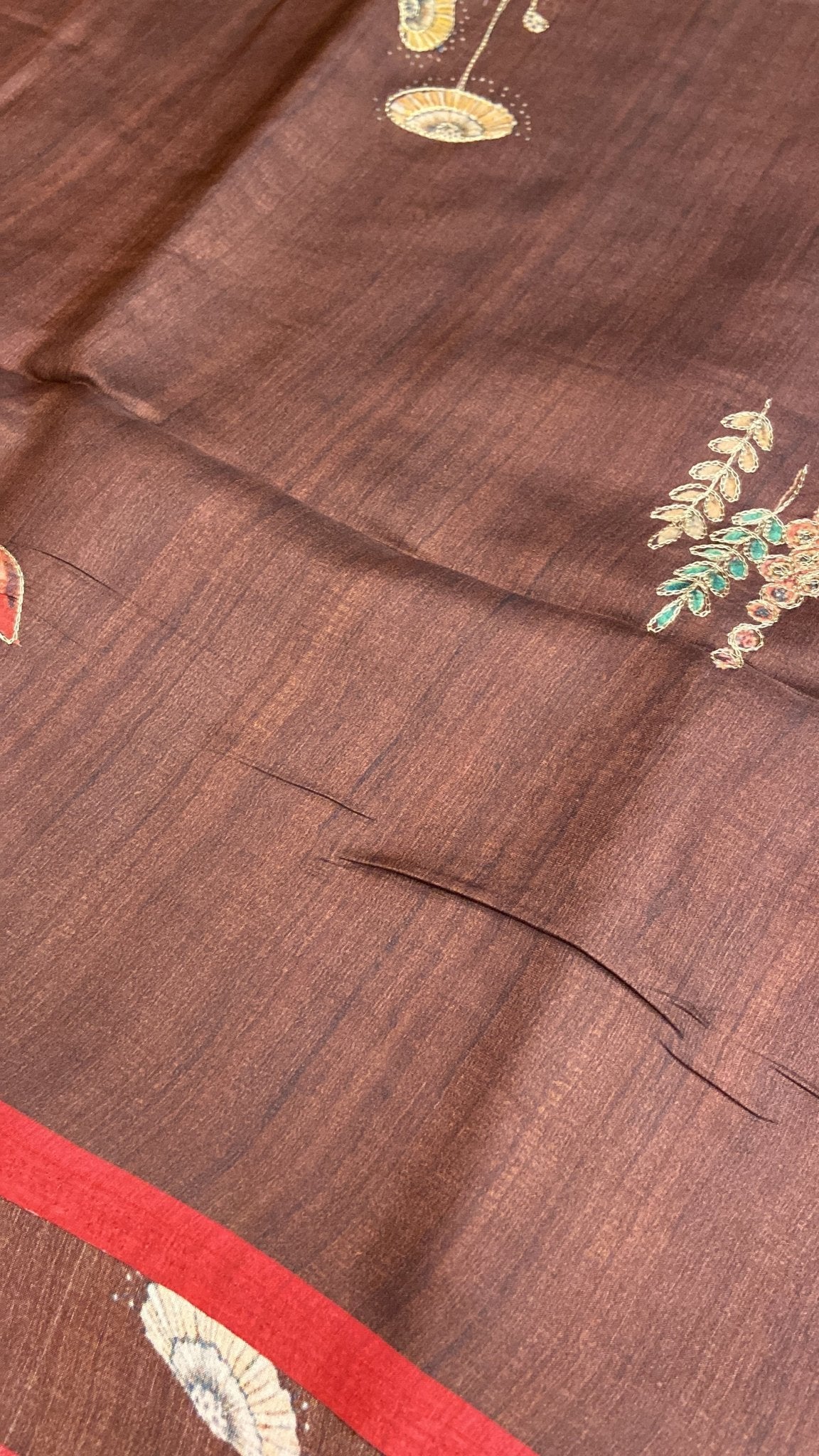 Premium Butter Silk Saree With Appliqué Zari - Kanjeevaram Silk Mandir
