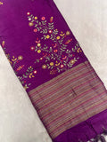 Premium Chanderi With Kaatha Work Saree ✨ - Kanjeevaram Silk Mandir