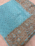 Premium Chinnon organza saree - Kanjeevaram Silk Mandir