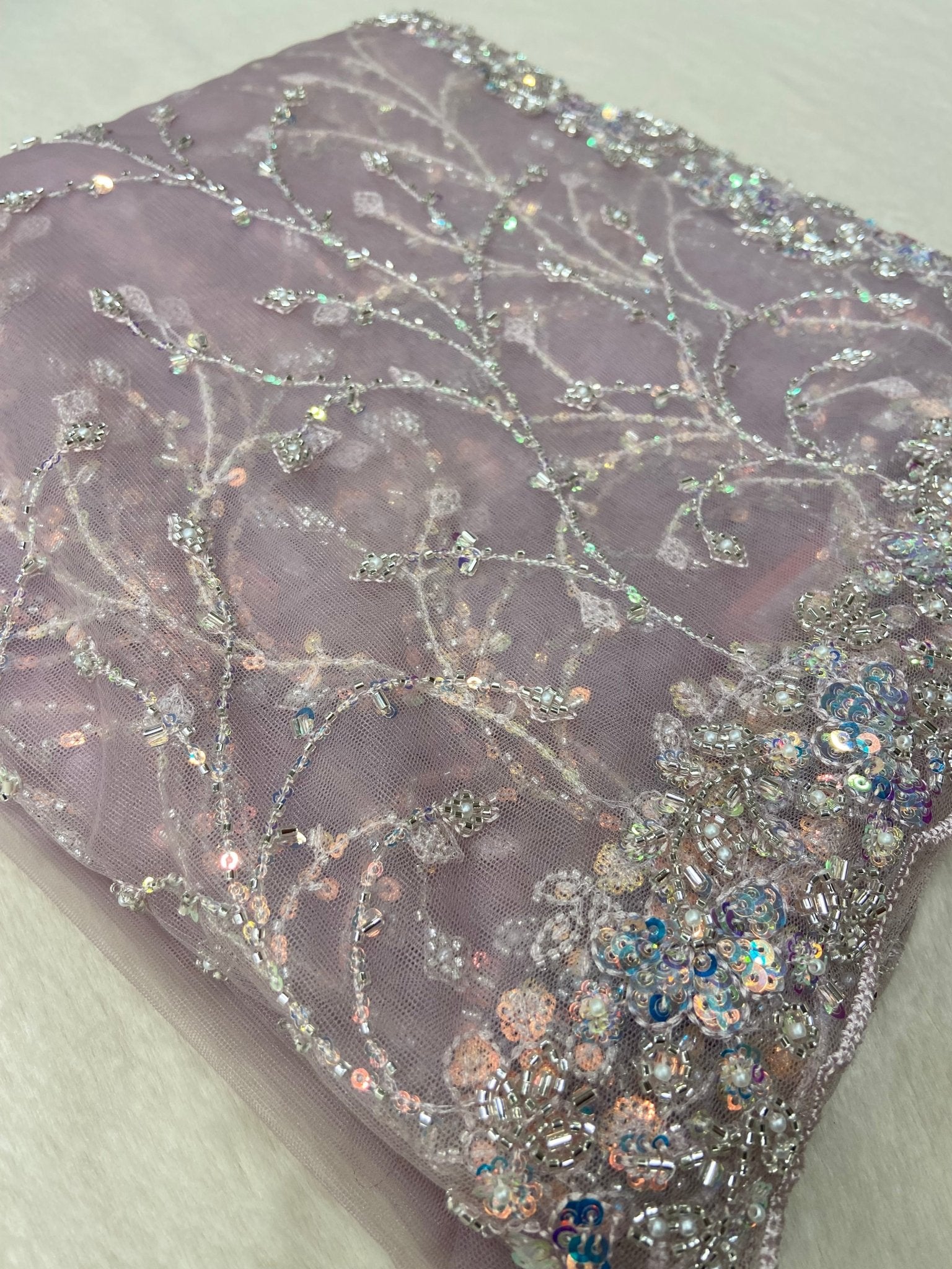 Premium Cocktail Netted Saree - Kanjeevaram Silk Mandir