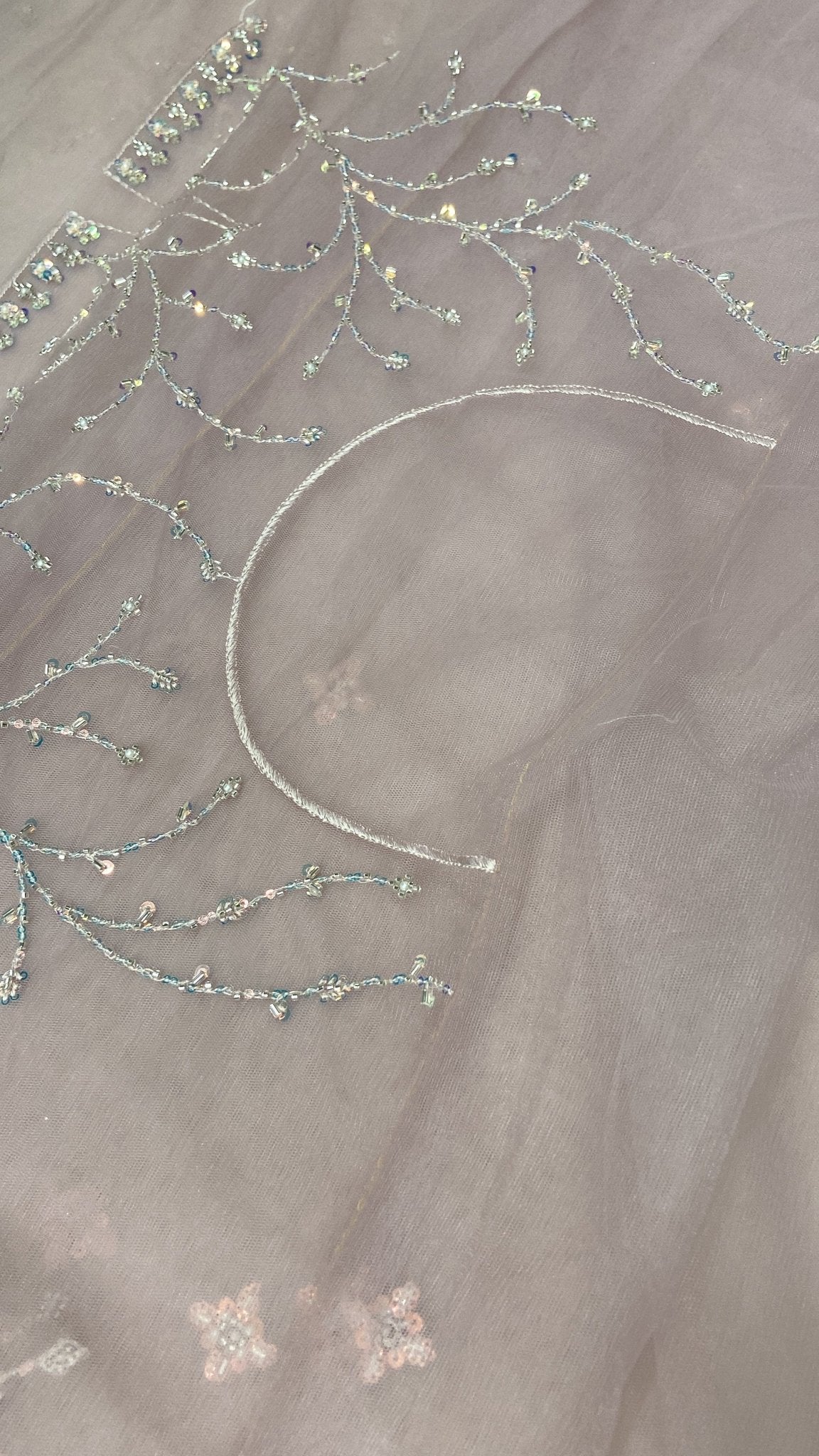 Premium Cocktail Netted Saree - Kanjeevaram Silk Mandir