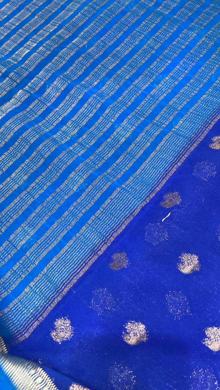 Premium crepe Georgette saree - Kanjeevaram Silk Mandir