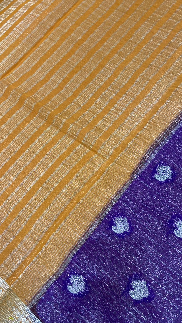 Premium crepe Georgette saree💜 - Kanjeevaram Silk Mandir