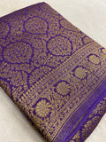 Premium Crepe Khaddi Georgette Saree - Kanjeevaram Silk Mandir