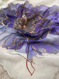 Premium Crepe Organza Saree💜 - Kanjeevaram Silk Mandir