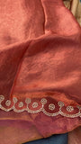 Premium Crepe Organza Saree - Kanjeevaram Silk Mandir