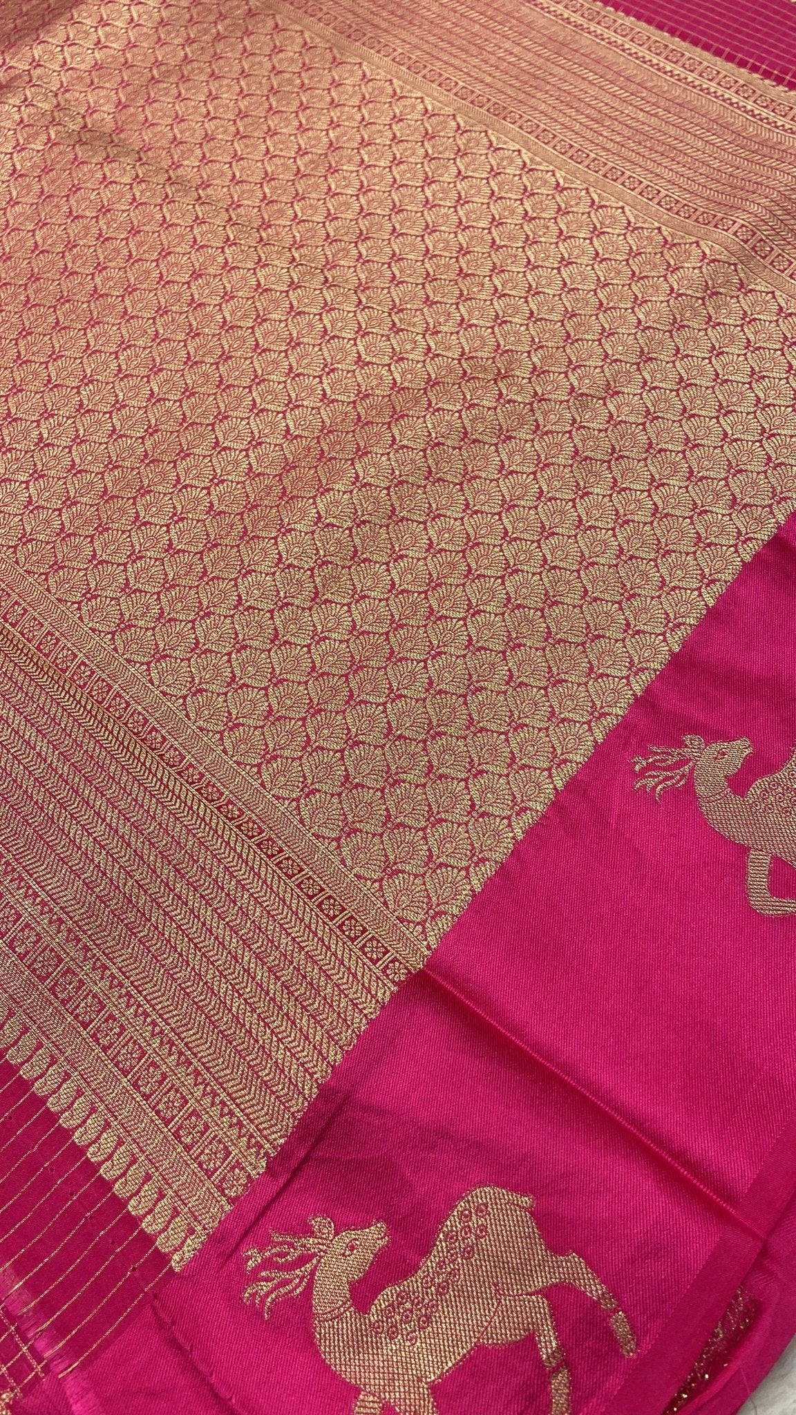 Premium Crepe Satin Silk Saree - Kanjeevaram Silk Mandir