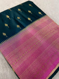 Premium crepe satin silk saree - Kanjeevaram Silk Mandir