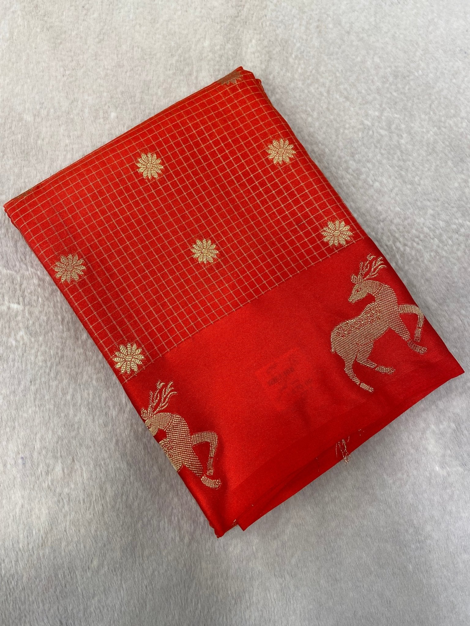 Premium Crepe Satin Silk Saree - Kanjeevaram Silk Mandir