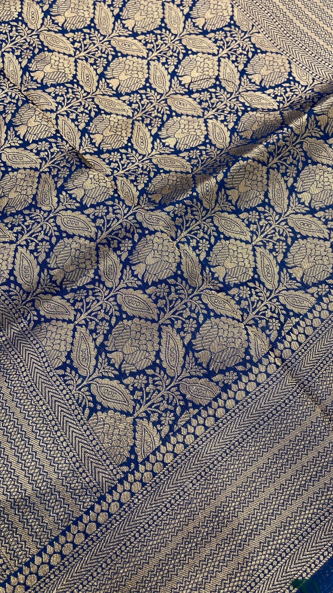 Premium Crepe Satin Silk Saree💙 - Kanjeevaram Silk Mandir
