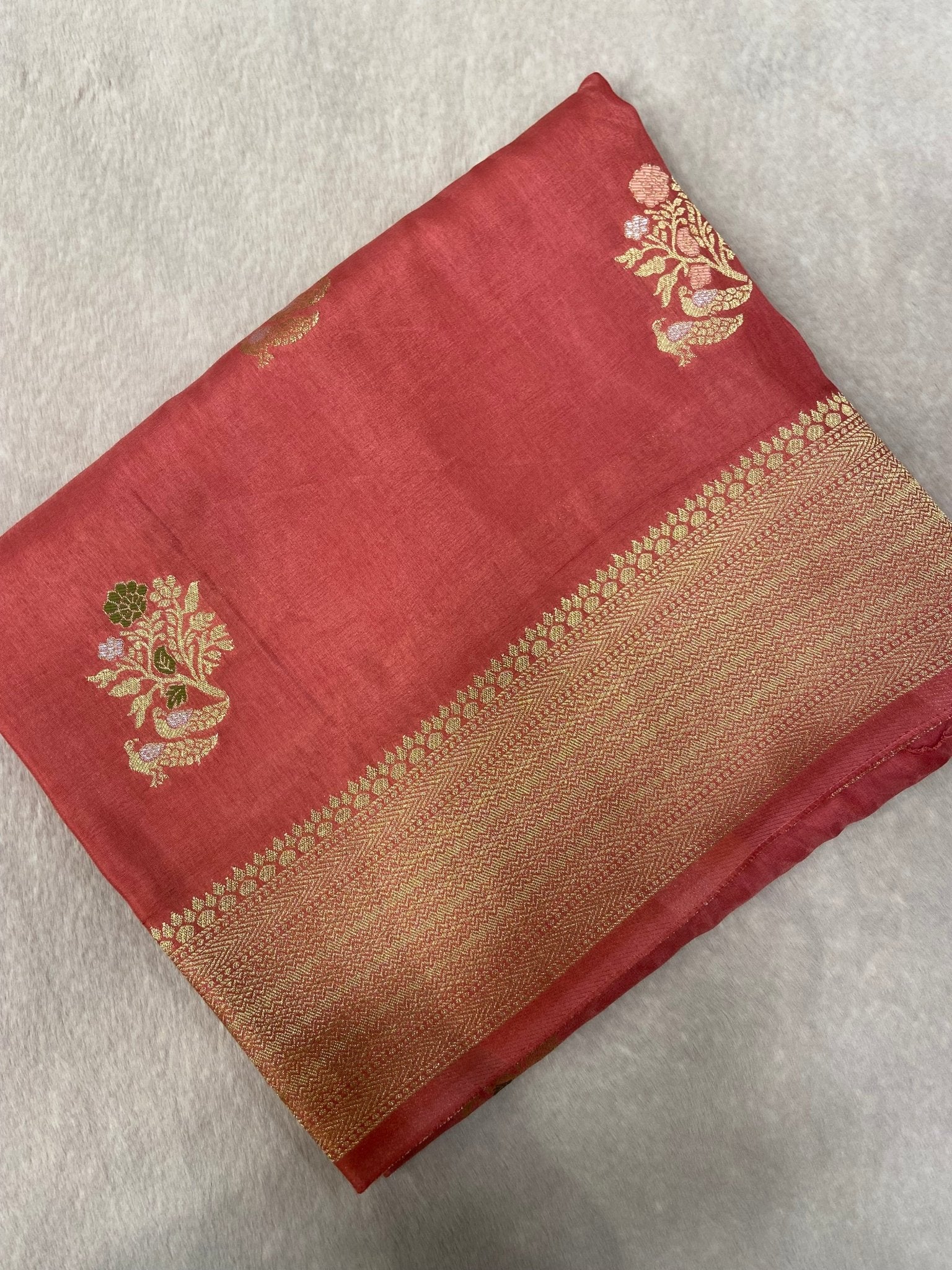 Premium Crepe Satin Silk Saree - Kanjeevaram Silk Mandir