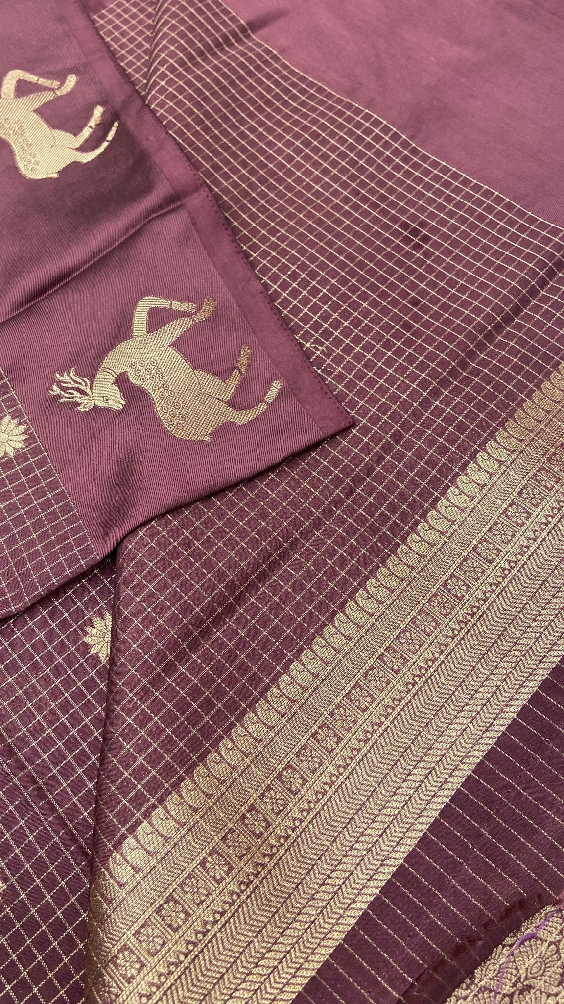 Premium Crepe Satin Silk Saree - Kanjeevaram Silk Mandir