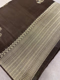 Premium Crepe Satin Silk Saree 🤎 - Kanjeevaram Silk Mandir
