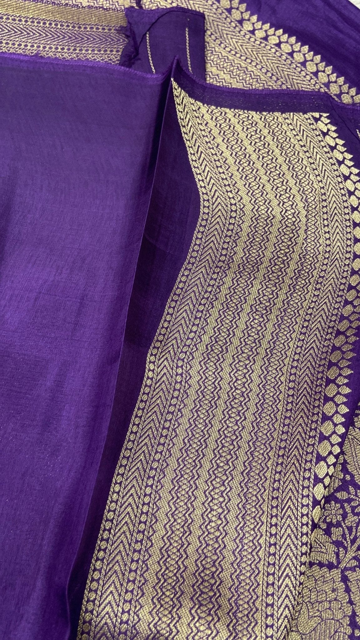 Premium Crepe Satin Silk Saree💜 - Kanjeevaram Silk Mandir