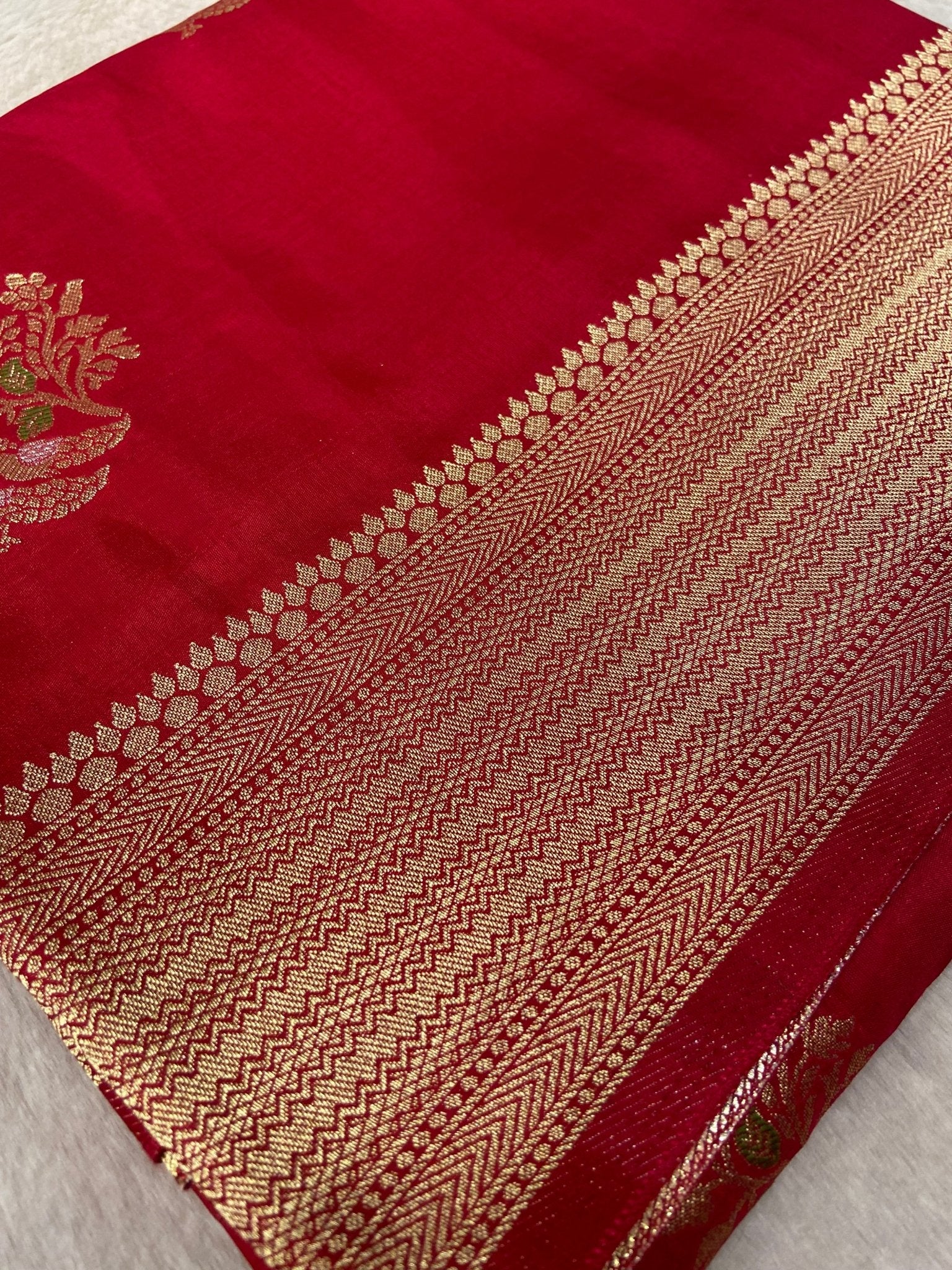 Premium Crepe Satin Silk Saree❤️ - Kanjeevaram Silk Mandir