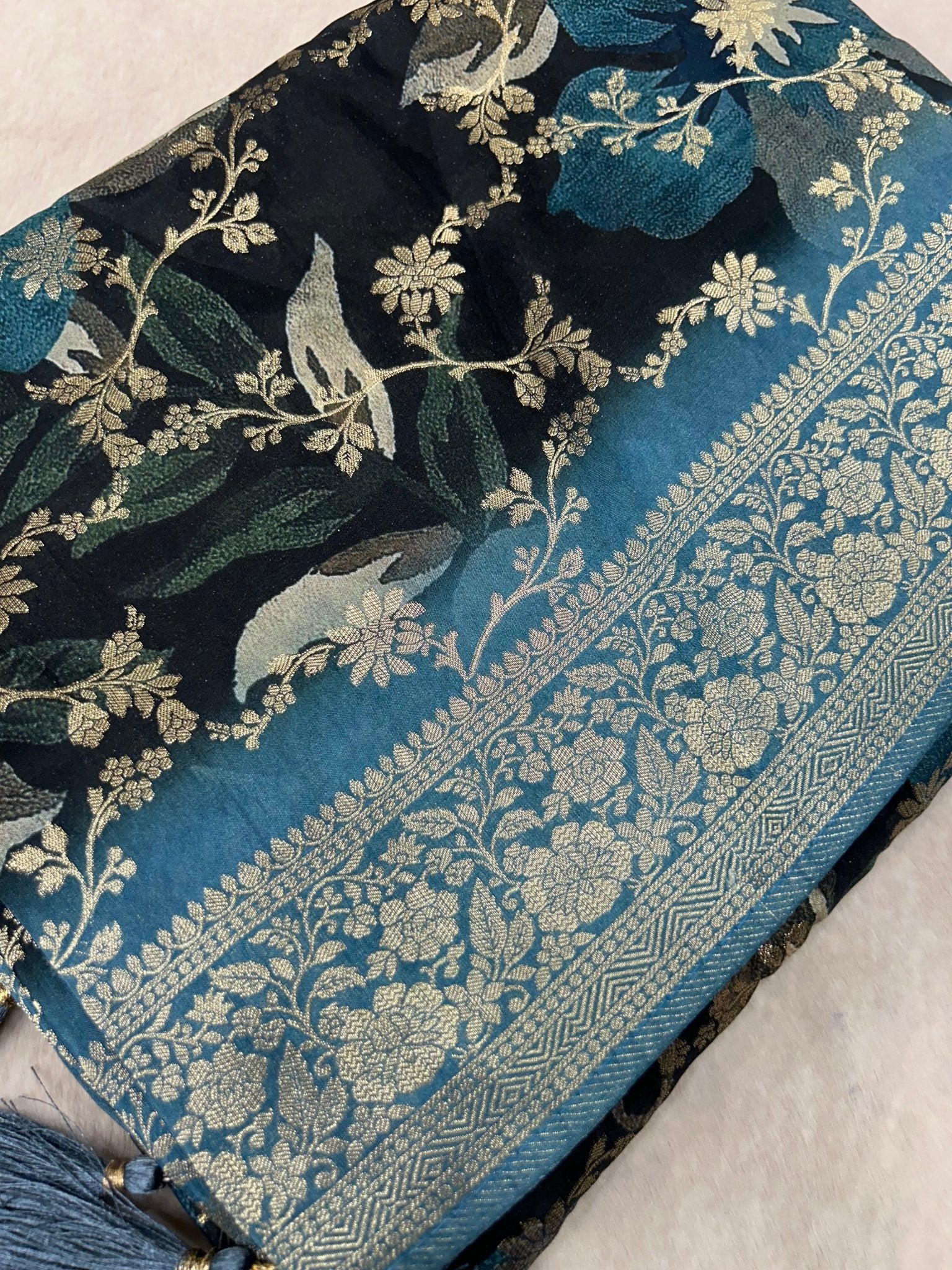 Premium Crepe Satin Silk Saree - Kanjeevaram Silk Mandir
