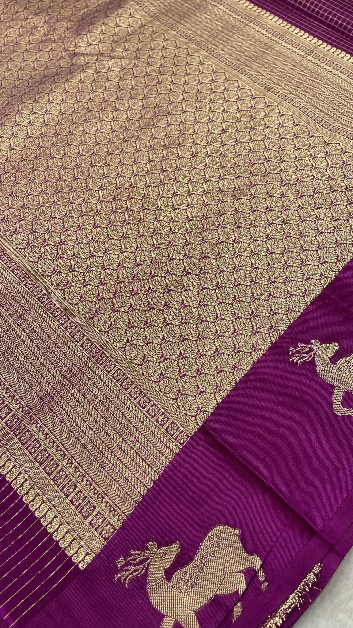 Premium Crepe Satin Silk Saree - Kanjeevaram Silk Mandir