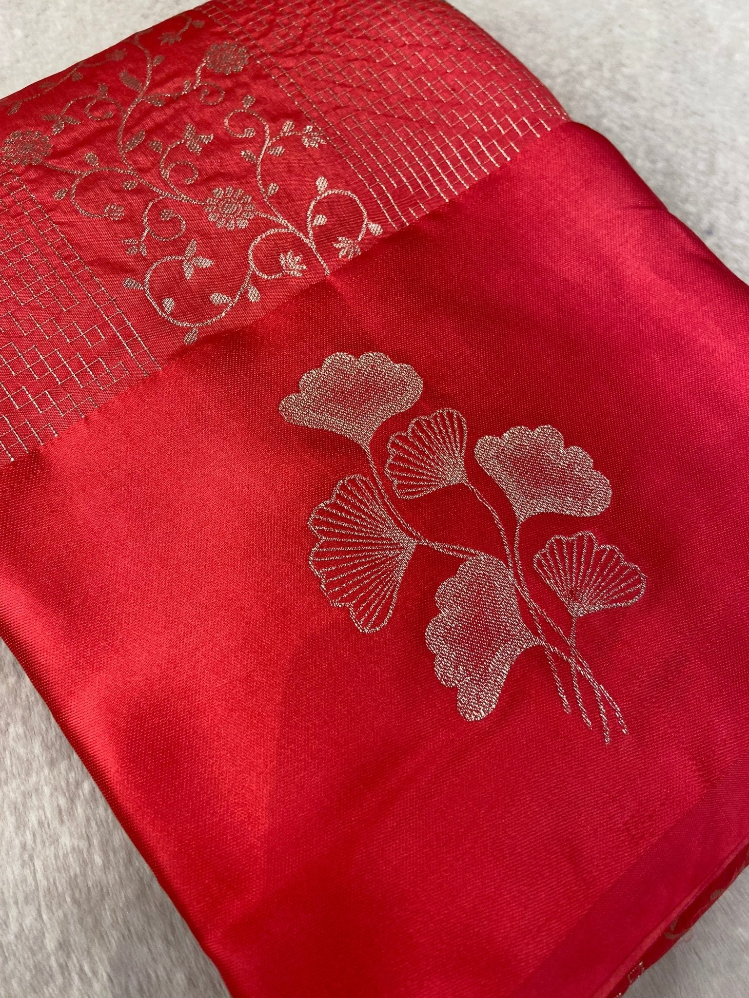 Premium Crepe Satin Silk Saree🍄 - Kanjeevaram Silk Mandir