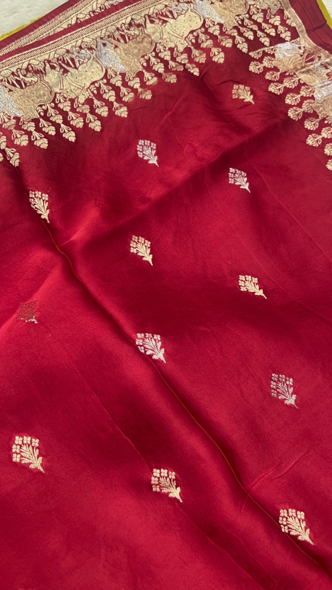 Premium crepe satin silk saree - Kanjeevaram Silk Mandir