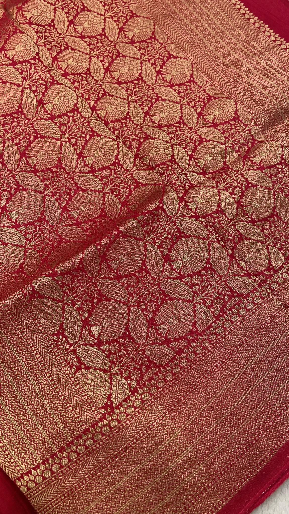 Premium Crepe Satin Silk Saree💗 - Kanjeevaram Silk Mandir