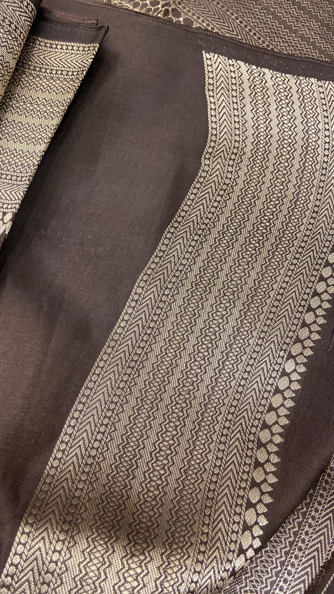 Premium Crepe Satin Silk Saree 🤎 - Kanjeevaram Silk Mandir