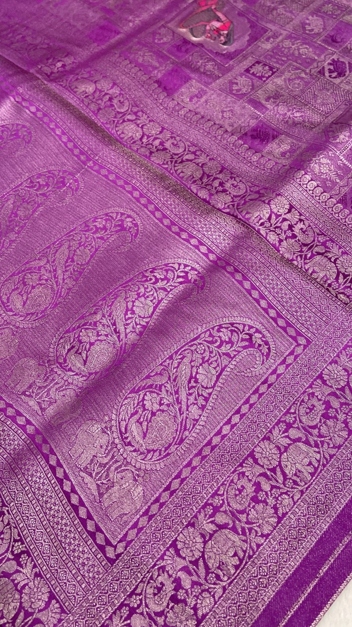 Premium Crepe Satin Silk Saree✨ - Kanjeevaram Silk Mandir