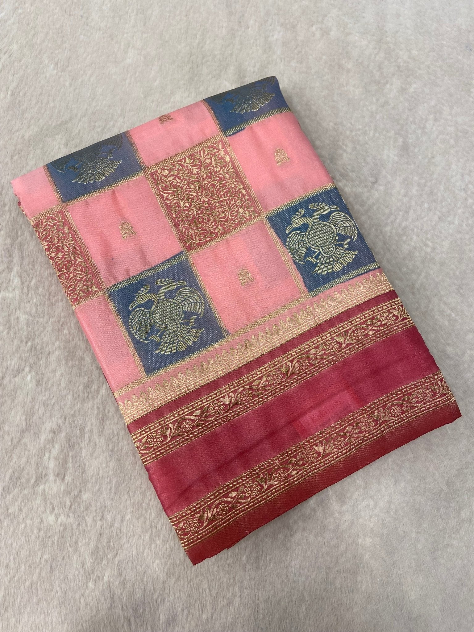 Premium crepe satin silk saree - Kanjeevaram Silk Mandir