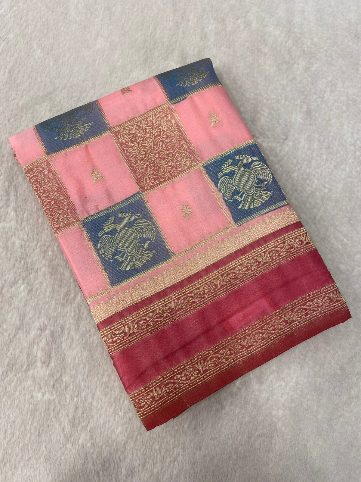 Premium crepe satin silk saree - Kanjeevaram Silk Mandir