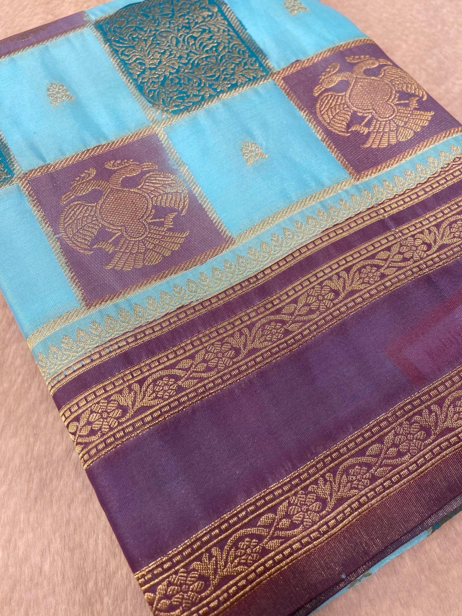 Premium crepe satin silk saree - Kanjeevaram Silk Mandir