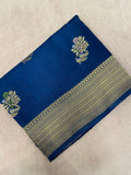 Premium Crepe Satin Silk Saree💙 - Kanjeevaram Silk Mandir