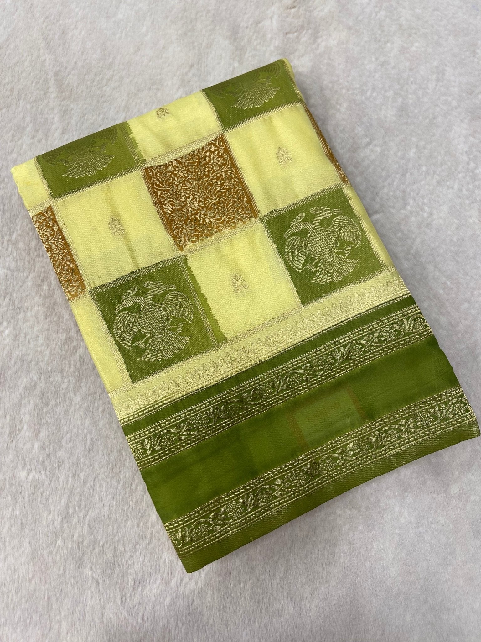 Premium crepe satin silk saree - Kanjeevaram Silk Mandir