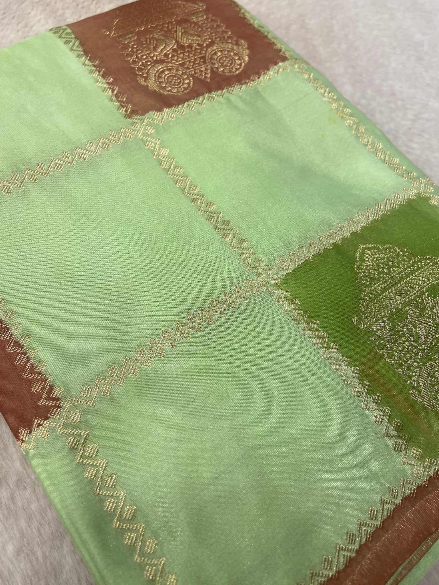 Premium Crepe Satin Silk Saree - Kanjeevaram Silk Mandir