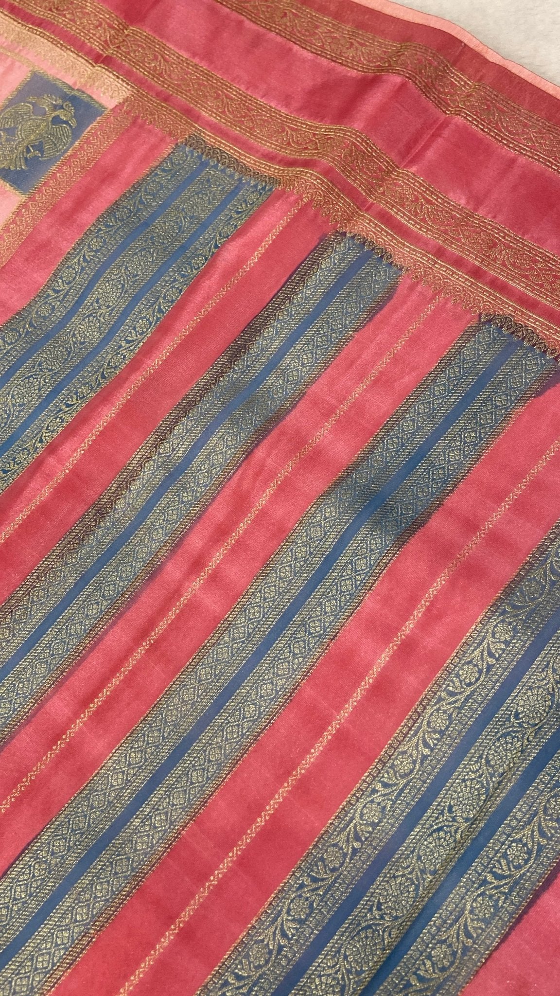 Premium crepe satin silk saree - Kanjeevaram Silk Mandir